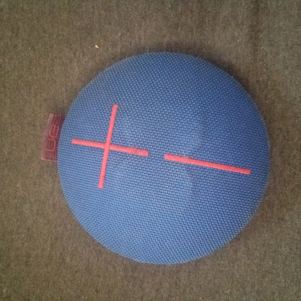 Blue and Red Portable Speaker